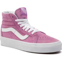 Tenisówki VANS - Sk8-Hi Reissue VN0A2XSBU5O1 (Pig Suede) Violet/True W. Fioletowe półbuty damskie Vans, bez wzorów, ze skóry, bez zapięcia. Za 399,00 zł.