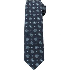 Męski Krawat w Oryginalny Wzór PAISLEY- 6 cm - Angelo di Monti, Ciemny Granatowy KRADM1316. Niebieskie krawaty męskie paisley. Za 25,00 zł.