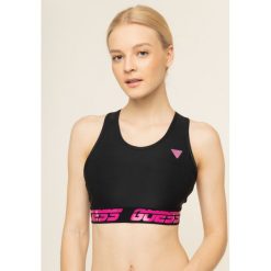 Biustonosz top Guess O01A18 MC01P. Czarne biustonosze Guess, z aplikacjami, z poliesteru. W wyprzedaży za 139,00 zł.