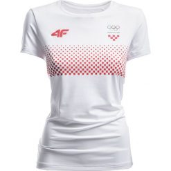 Koszulka funkcyjna damska Chorwacja Pyeongchang 2018 TSDF750 - biały. Białe t-shirty damskie marki 4f, z nadrukiem, z poliesteru. W wyprzedaży za 69,99 zł.