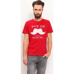 T-shirt krótki rękaw męski z nadrukiem. Białe t-shirty męskie Top Secret, xl, z nadrukiem, z jeansu, bez kołnierzyka, krótkie. Za 29,99 zł.