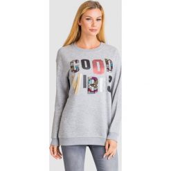 BLUZA LIU JO. Szare bluzy damskie Liu Jo, xl, z aplikacjami, z bawełny, bez rękawów, bez kaptura. Za 699,00 zł.