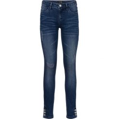 Dżinsy SKINNY bonprix niebieski "medium denim". Niebieskie jeansy damskie marki House, z jeansu. Za 109,99 zł.