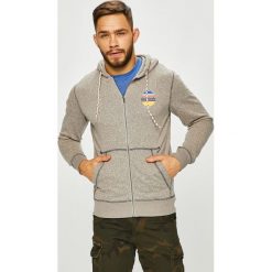 Jack & Jones - Bluza. Szare bejsbolówki męskie Jack & Jones, l, z nadrukiem, z bawełny, z kapturem. Za 219,90 zł.