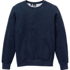 Bluza z okrągłym dekoltem z materiału pique o waflowej strukturze bonprix ciemnoniebieski melanż. Niebieskie bluzy męskie bonprix, s, bez wzorów, z okrągłym kołnierzem, bez rękawów, bez kaptura. Za 74,99 zł.