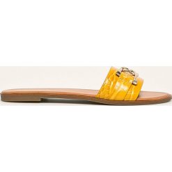 Aldo - Klapki Penmere. Żółte klapki damskie ALDO, bez wzorów, z gumy, bez obcasa, na obcasie. Za 189,90 zł.