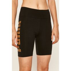 Puma - Szorty. Czarne spodenki sportowe damskie Puma, s, z nadrukiem, z elastanu, sportowe, z podwyższonym stanem. Za 119,90 zł.