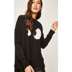 Answear - Bluza. Czarne bluzy damskie ANSWEAR, s, z nadrukiem, z bawełny, bez rękawów, bez kaptura. W wyprzedaży za 99,90 zł.