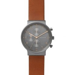 Zegarek SKAGEN - Ancher SKW6418 Brown/Gunmetal. Pomarańczowe zegarki męskie Skagen. W wyprzedaży za 629,00 zł.