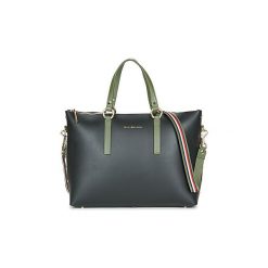 Torebki do ręki Tommy Hilfiger HARDWARE LEATHER TOT. Czarne torebki klasyczne damskie TOMMY HILFIGER, bez wzorów, do ręki, bez dodatków. Za 983,20 zł.