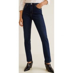 Mango - Jeansy Anna. Niebieskie jeansy damskie z wysokim stanem marki Mango. Za 129,90 zł.