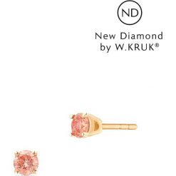 Złote Kolczyki - złoto 585, New diamond by w.kruk 0,40ct. Żółte kolczyki damskie W.KRUK, z brylantem, złote. Za 6990,00 zł.