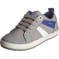 Sneakersy "Kiwi" w kolorze szarym. Szare trampki chłopięce marki geox kids, z gumy. W wyprzedaży za 125,95 zł.