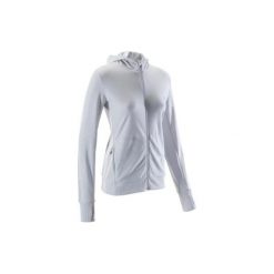 Bluza Rozpinana Z Kapturem Damska Run Warm Szara. Szare bluzy damskie KALENJI, l, z elastanu, do biegania. Za 119,99 zł.