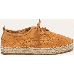 Answear - Espadryle Kerline. Czarne espadryle damskie ANSWEAR, bez wzorów, z materiału, bez obcasa, na obcasie. Za 119,90 zł.