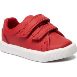 Sneakersy CLARKS - City OasisLo T 261432547 Red Leather. Czerwone trampki chłopięce Clarks, bez wzorów, ze skóry, na rzepy. Za 199,00 zł.