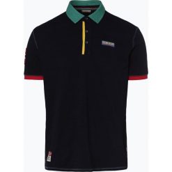 Napapijri - Męska koszulka polo – Eech, niebieski. Niebieskie koszulki męskie Napapijri, xl, bez wzorów, polo, bez rękawów. Za 449,95 zł.