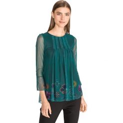 Desigual Luciana Bluzka Zielony. Zielone bluzki damskie Desigual, m, w kwiaty, z elastanu. Za 378,95 zł.