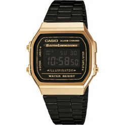 Zegarek CASIO - Vintage A168WEGB-1BEF Black/Gold. Żółte zegarki męskie CASIO. W wyprzedaży za 269,00 zł.