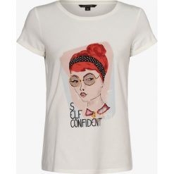 Comma - T-shirt damski, biały. Białe t-shirty damskie comma, bez wzorów, eleganckie, bez kołnierzyka. Za 179,95 zł.