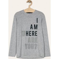 Blukids - Longsleeve dziecięcy 140-170 cm. Szare t-shirty chłopięce Blukids, z nadrukiem, z elastanu, z długim rękawem. Za 29,90 zł.