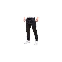 Joggery męskie: SPODNIE MĘSKIE JOGGERY P205 – CZARNE