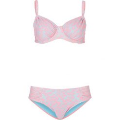 Bikini na fiszbinach (2 części) bonprix szaro-różowy. Szare stroje kąpielowe damskie bonprix, bez wzorów. Za 99,99 zł.