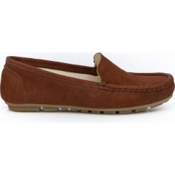 Mokasyny damskie - skóra naturalna - model 001 – kolor brązowy przecierany. Pomarańczowe mokasyny damskie Zapato, do pracy, na lato, bez wzorów, z jeansu, klasyczne, na niskim obcasie, na płaskiej podeszwie, bez zapięcia. Za 310,00 zł.