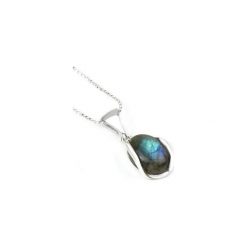Colare Labradoryt srebro. Niebieskie naszyjniki damskie Brazi druse jewelry, na co dzień, z granatem, srebrne. Za 145,00 zł.