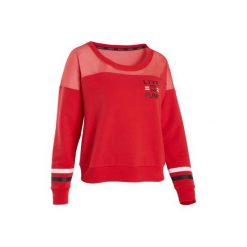 Bluza do tańca miejskiego damska. Czarne bluzy damskie DOMYOS, bez wzorów, z elastanu, bez rękawów, bez kaptura. Za 79,99 zł.