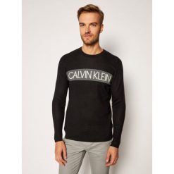 Sweter Calvin Klein Chest Logo K10K105735. Czarne swetry męskie Calvin Klein, m, bez wzorów, klasyczne, z klasycznym kołnierzykiem, bez kaptura. Za 539,00 zł.