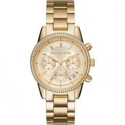 Zegarek MICHAEL KORS - Ritz MK6356 Gold/Gold. Żółte zegarki damskie Michael Kors. W wyprzedaży za 799,00 zł.