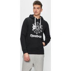 Reebok Classic - Bluza. Czarne bluzy męskie Reebok Classic, s, z nadrukiem, z elastanu, z kapturem, bez rękawów, z kapturem. W wyprzedaży za 199,90 zł.