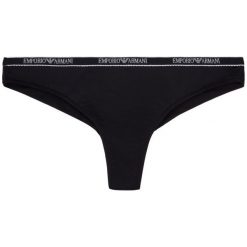 Figi brazylijskie Emporio Armani Underwear 162948 CC235 00020. Czarne figi damskie Emporio Armani Underwear, m, bez wzorów, z elastanu. W wyprzedaży za 79,00 zł.