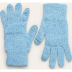 Levi's - Rękawiczki. Niebieskie rękawiczki damskie Levi's®, bez wzorów, z bawełny. W wyprzedaży za 69,90 zł.