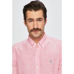 Polo Ralph Lauren - Koszula. Różowe koszule męskie Polo Ralph Lauren, xxl, bez wzorów, ze lnu, casualowe, polo, z długim rękawem. W wyprzedaży za 399,90 zł.