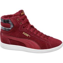 Sneakersy damskie Puma Vikky Mid Wtr Puma bordowe. Czerwone sneakersy damskie Puma, ze skóry. Za 195,00 zł.