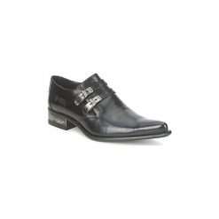 Derby New Rock NEWMAN. Czarne półbuty męskie marki New Rock, bez wzorów, rockowe, bez zapięcia. Za 949,00 zł.