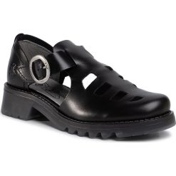 Półbuty FLY LONDON - Rolifly P144564000 Black. Czarne półbuty damskie Fly London, na co dzień, bez wzorów, ze skóry, bez obcasa, na obcasie, bez zapięcia. Za 519,00 zł.