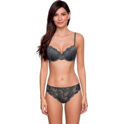 Dorina - Biustonosz Lianne Blue Charcoal. Zielone biustonosze Dorina, z haftami, z elastanu. Za 79,90 zł.