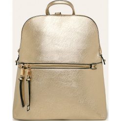 Answear - Plecak. Żółte plecaki damskie ANSWEAR, bez wzorów, ze skóry ekologicznej, eleganckie. Za 119,90 zł.