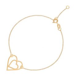 Złota Bransoletka - złoto 375. Żółte bransoletki damskie z materiału, złote. Za 299,00 zł.