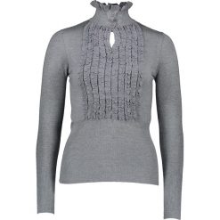 Sweter w kolorze szarym. Szare swetry damskie Cachemire and Co, s, bez wzorów, z bawełny, bez rękawów, bez kaptura. W wyprzedaży za 131,95 zł.