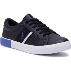 Sneakersy POLO RALPH LAUREN - Gregot RF102512 Black/Royal. Czarne trampki chłopięce Polo Ralph Lauren, bez wzorów, ze skóry ekologicznej, na sznurówki. Za 339,00 zł.
