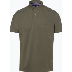 Tommy Hilfiger - Męska koszulka polo, zielony. Zielone koszulki męskie TOMMY HILFIGER, s, bez wzorów, z bawełny, klasyczne, bez rękawów. Za 299,95 zł.