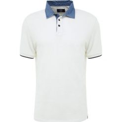 Hackett London SLUB CHAMBRAY SLIIM FIT Koszulka polo offwhite. Białe koszulki męskie marki Hackett London, m, bez wzorów, z bawełny, polo, bez rękawów. Za 509,00 zł.