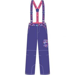 Chinosy chłopięce: IGUANA Spodnie ocieplane dziecięce NOLANI JRG Liberty/ Camellia Rose/ Triangles Violet Print r. 164