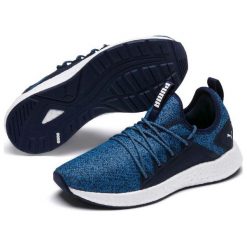 Puma Tenisówki Nrgy Neko Knit Jr Peacoat-Bonnie Blue-White 36. Niebieskie buty chłopięce sportowe Puma, bez wzorów, z gumy, sportowe, bez zapięcia. Za 269,00 zł.