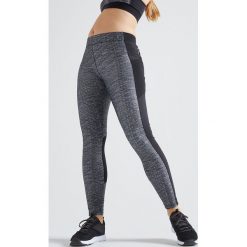 Legginsy fitness cardio damskie 120 szary melanż. Białe legginsy sportowe damskie DOMYOS, xs, bez wzorów, z elastanu, na fitness i siłownię. Za 64,99 zł.