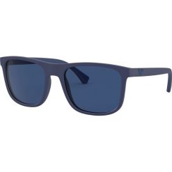 Emporio Armani - Okulary 0EA4129. Niebieskie okulary przeciwsłoneczne męskie marki Emporio Armani, z materiału, prostokątne. Za 519,90 zł.